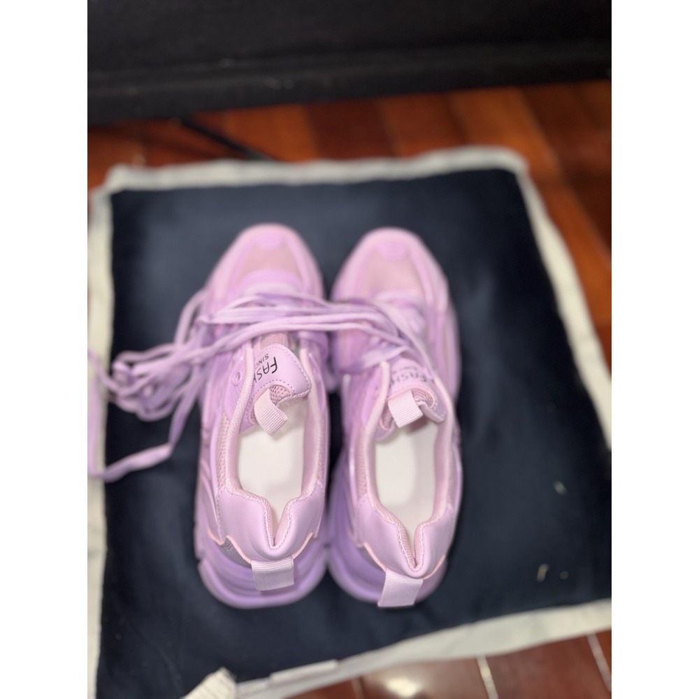 Purple Chunky Platform Sneakers W Thick -Slip Sole, Height Increase & Cushioned - Picture 13 of 13